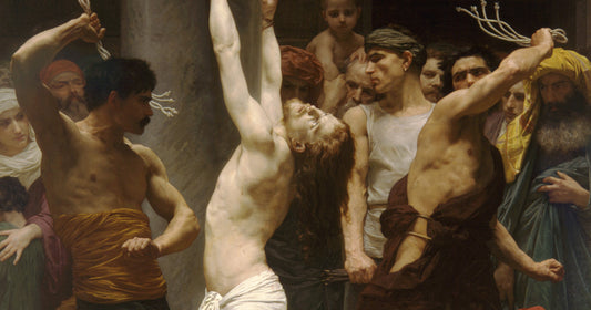 Jesus being beaten and abused