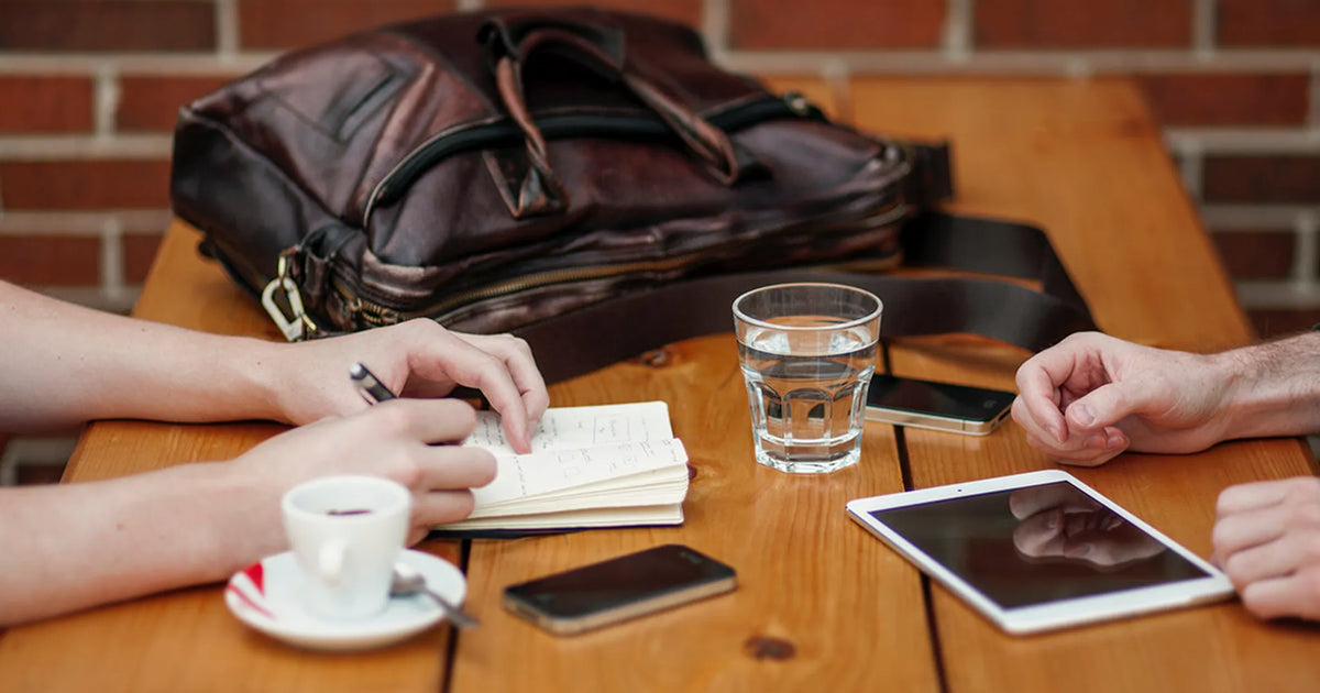 two people having a meeting