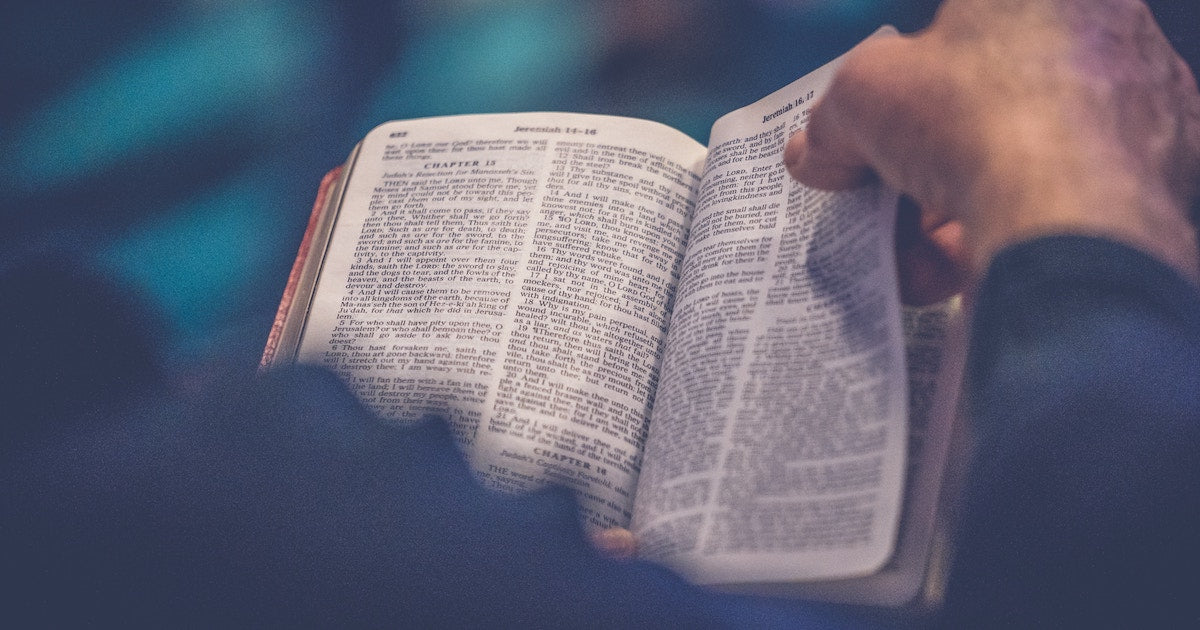 person reading bible