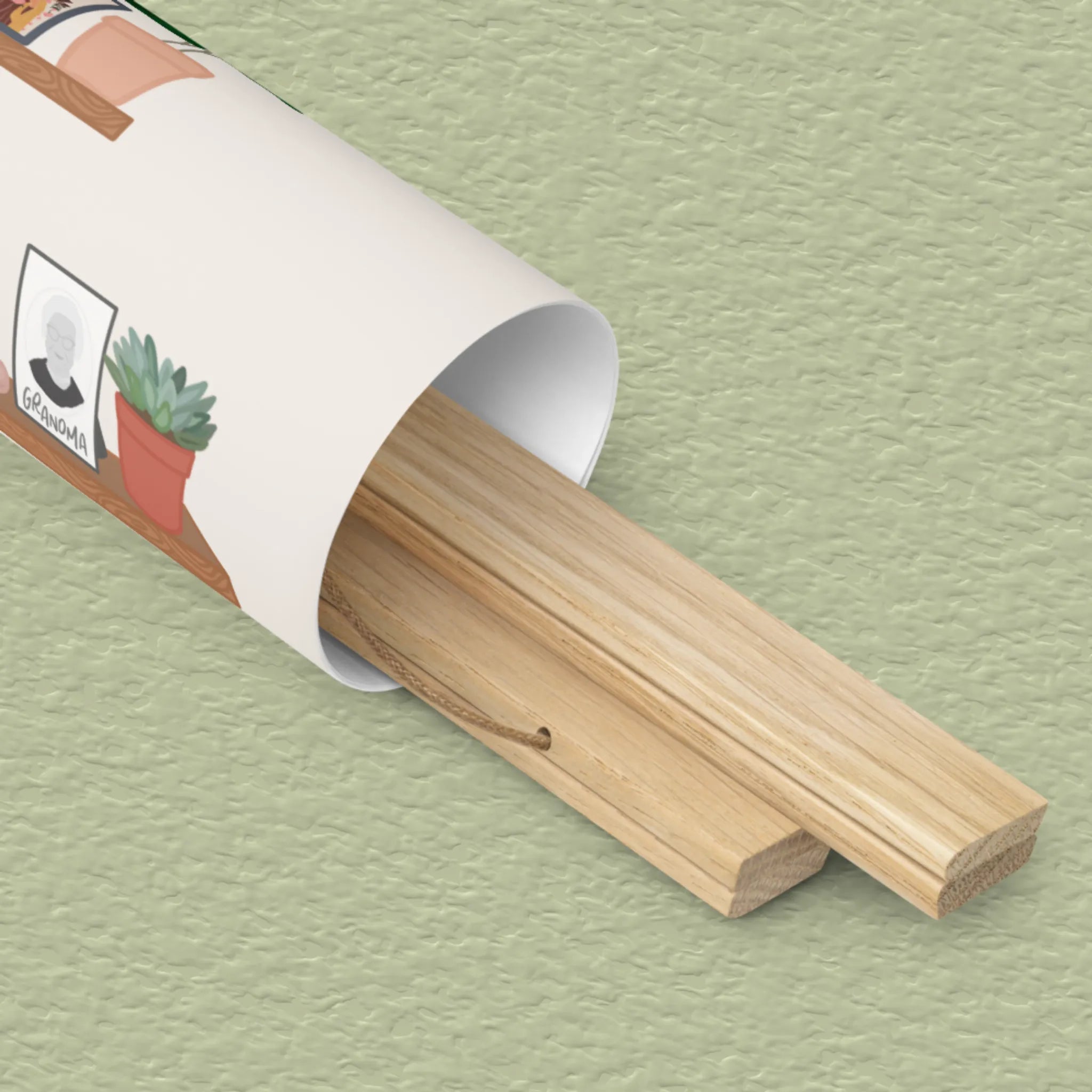 Lifestyle Bookshelf Art Print with Hanger: Zelie & Lou