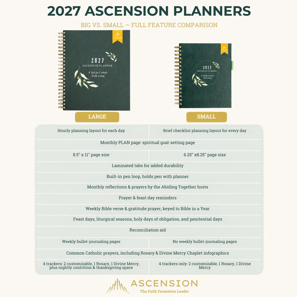 Planificador de la Ascensión 2027: Una herramienta para la vida diaria católica