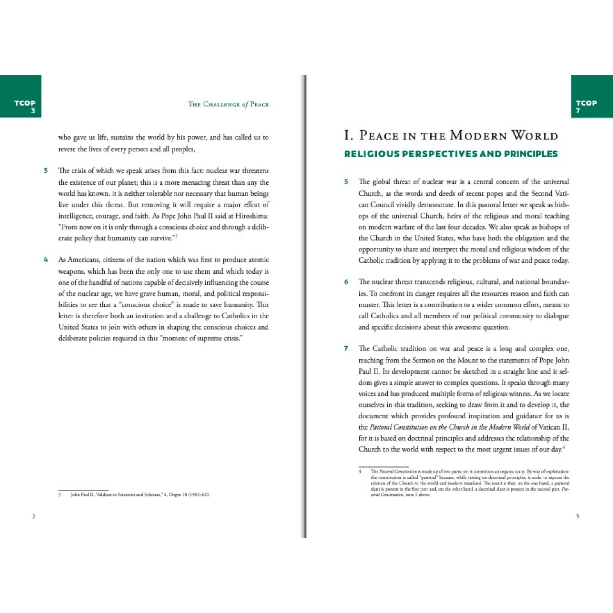 The Challenge of Peace: God’s Promise and Our Response