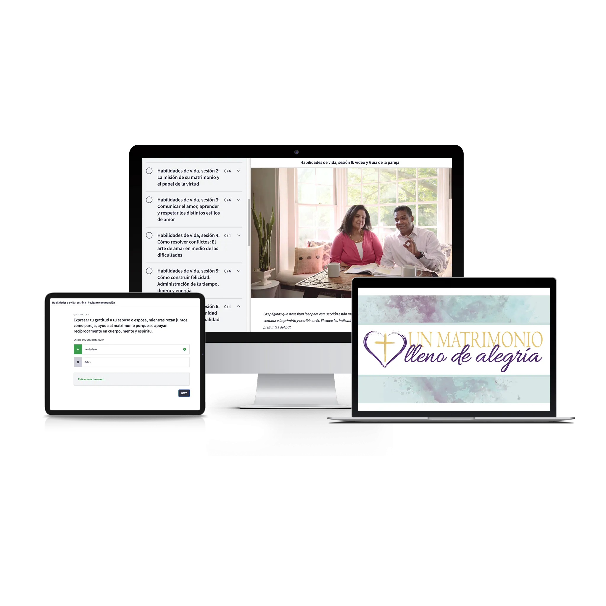 Curso de certificación Un matrimonio lleno de alegría (Habilidades de vida y Plan de Dios combinados)