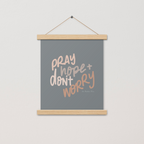 Pray, Hope and Don't Worry Art Prints with Hanger: Zelie & Lou