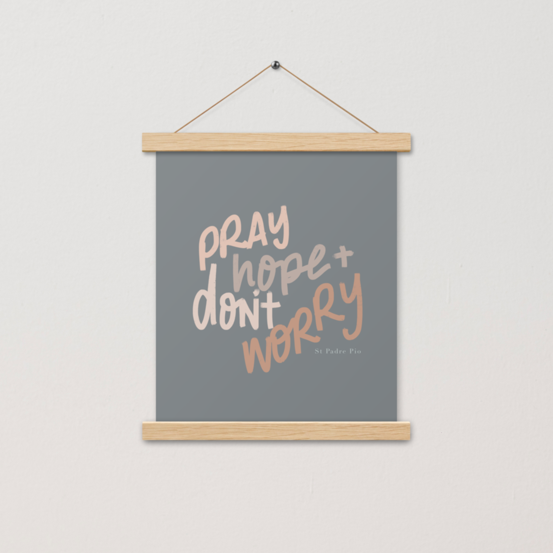 Pray, Hope and Don't Worry Art Prints with Hanger: Zelie & Lou