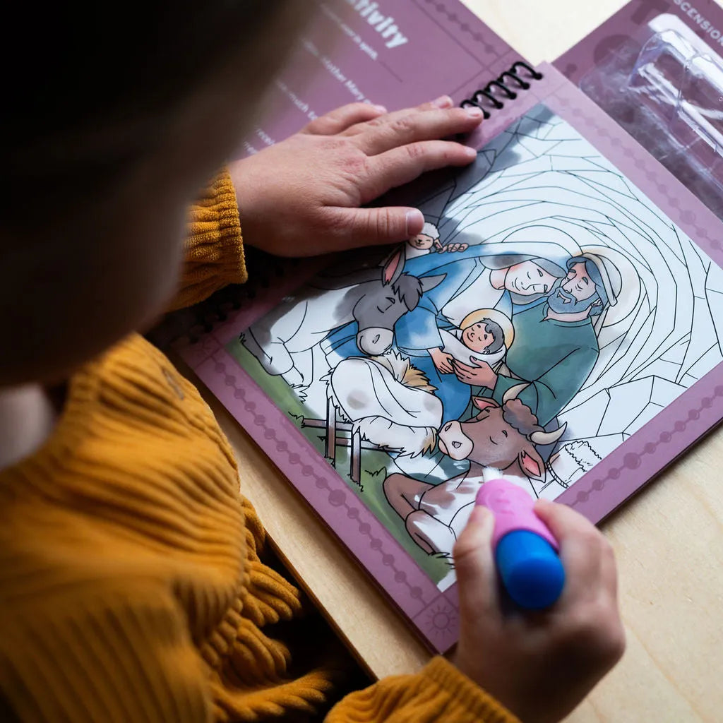 Pray and Paint: Joyful Mysteries of the Rosary Water Reveal