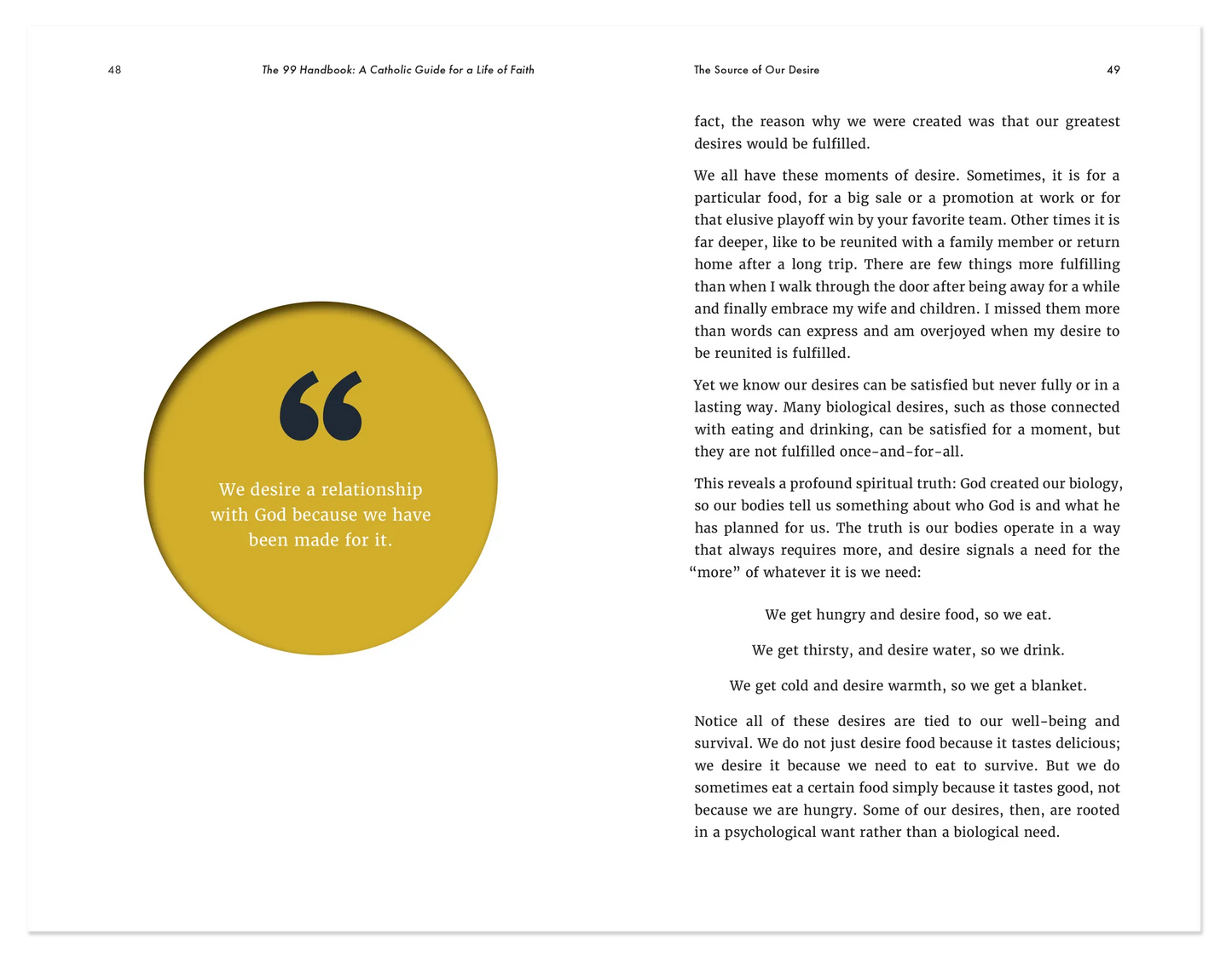 The 99 Handbook: A Catholic Guide for a Life of Faith