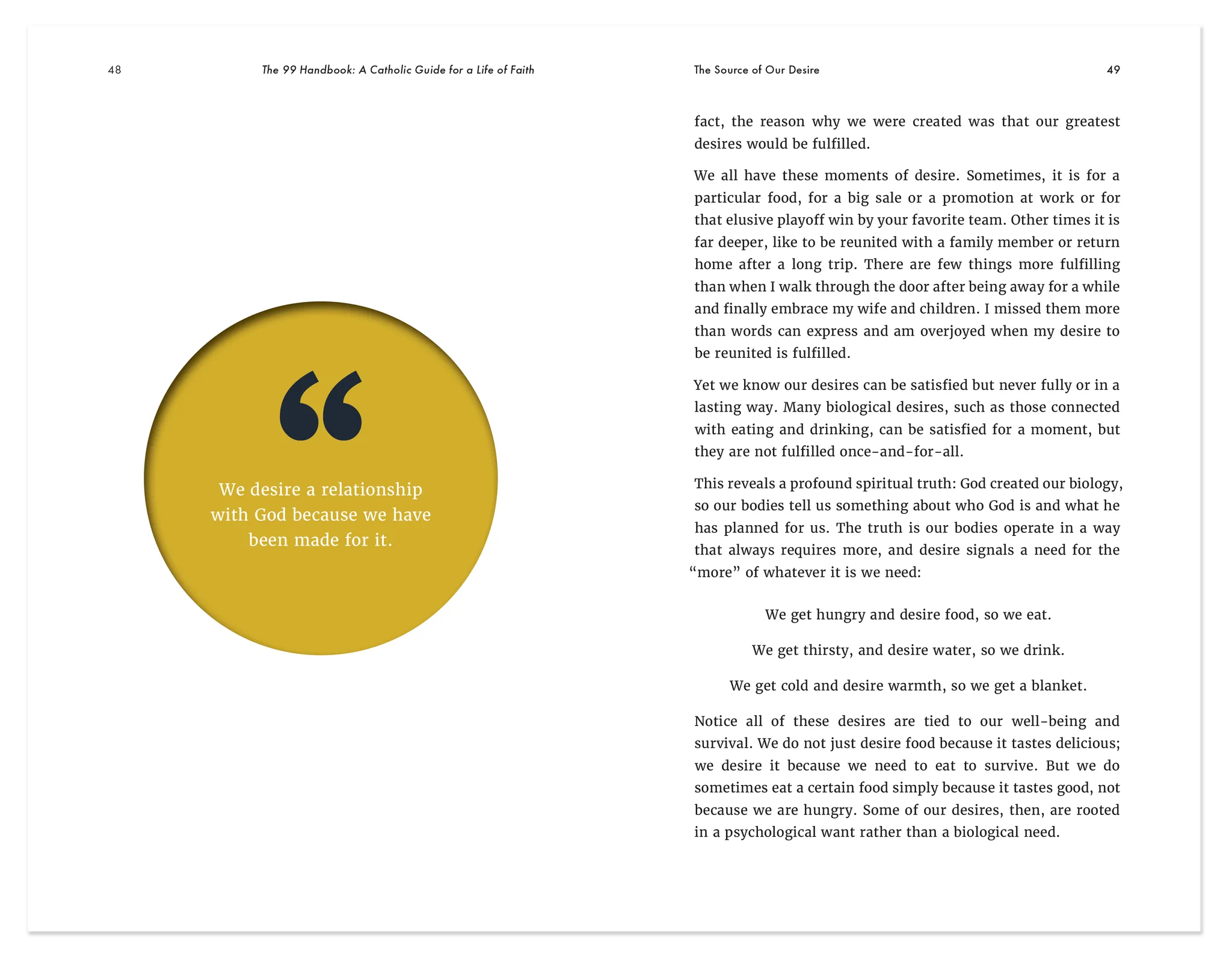 The 99 Handbook: A Catholic Guide for a Life of Faith