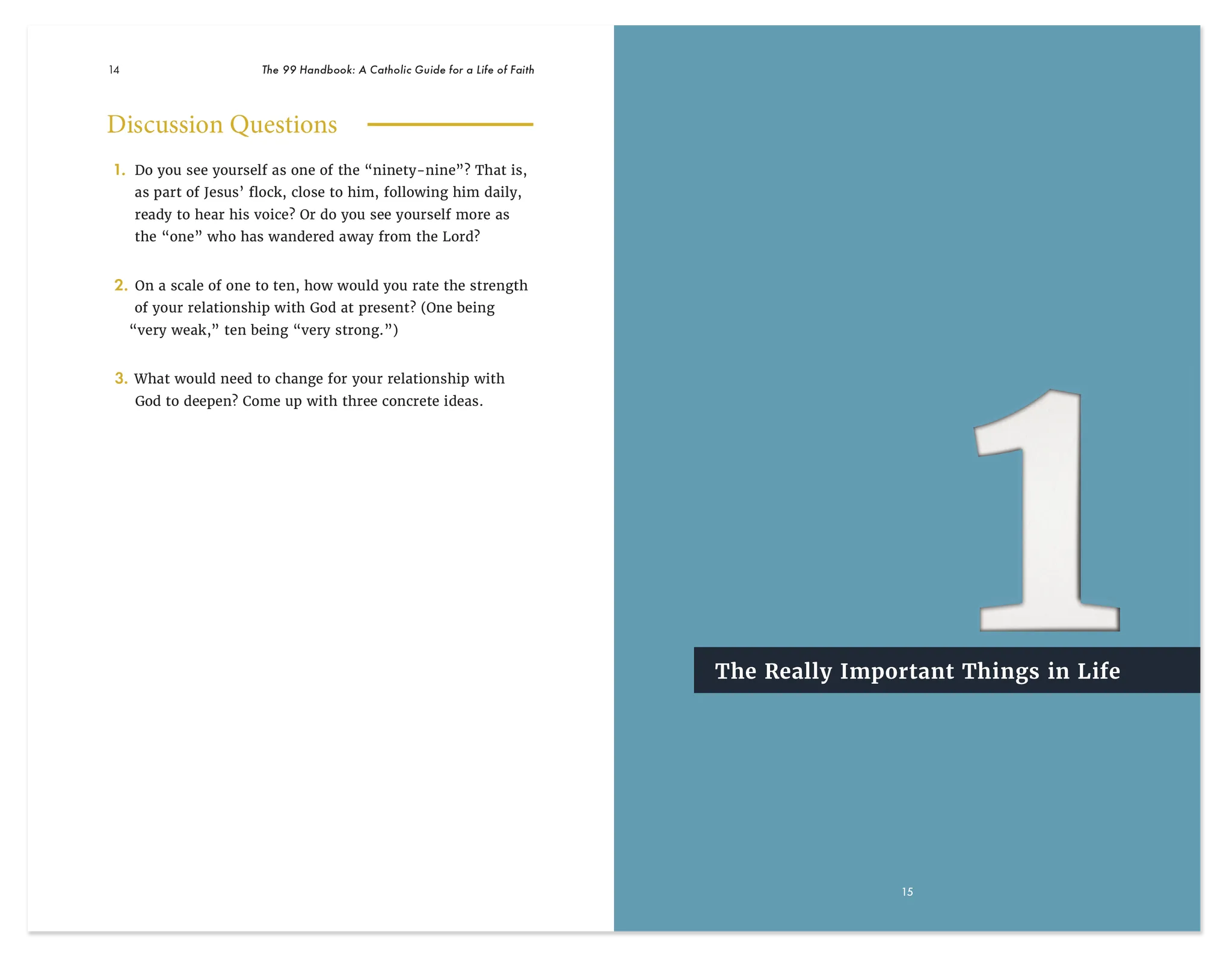 The 99 Handbook: A Catholic Guide for a Life of Faith