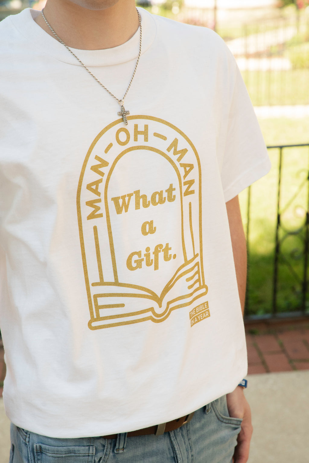 "Man Oh Man" / Bible in a Year Crew T-Shirt