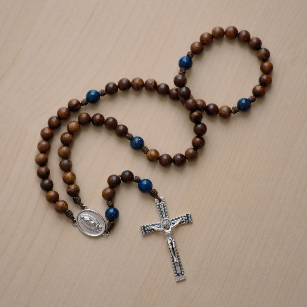 The Rosary in a Year Rosary: 5 Decade Wood/Gemstone