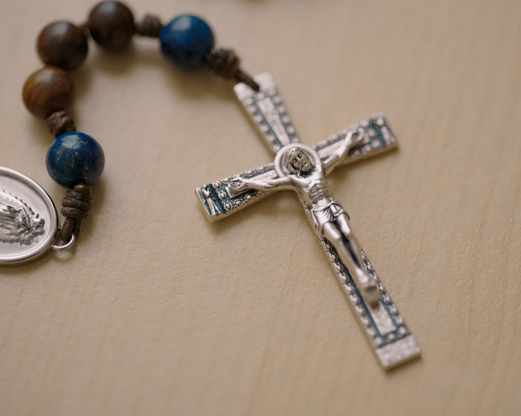 The Rosary in a Year Rosary: 5 Decade Wood/Gemstone