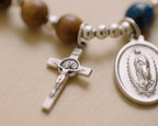 The Rosary in a Year Rosary: 1 Decade Wood/Gemstone Bracelet