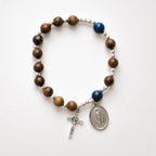 The Rosary in a Year Rosary: 1 Decade Wood/Gemstone Bracelet