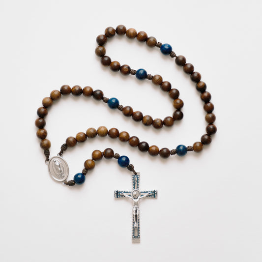 Rosary in a Year Rosary: 5 Decade Wood/Gemstone