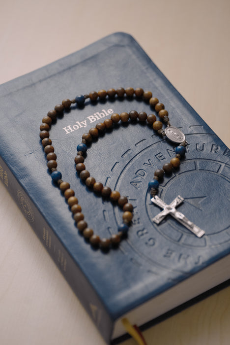 Rosary in a Year Rosary: 5 Decade Wood/Gemstone