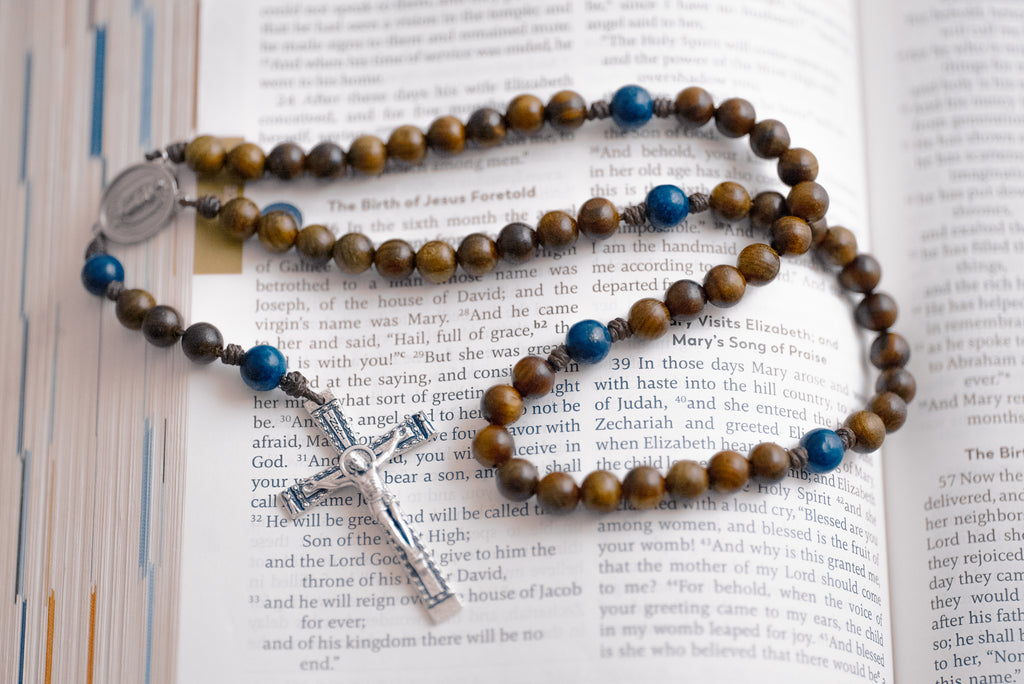 The Rosary in a Year Rosary: 5 Decade Wood/Gemstone