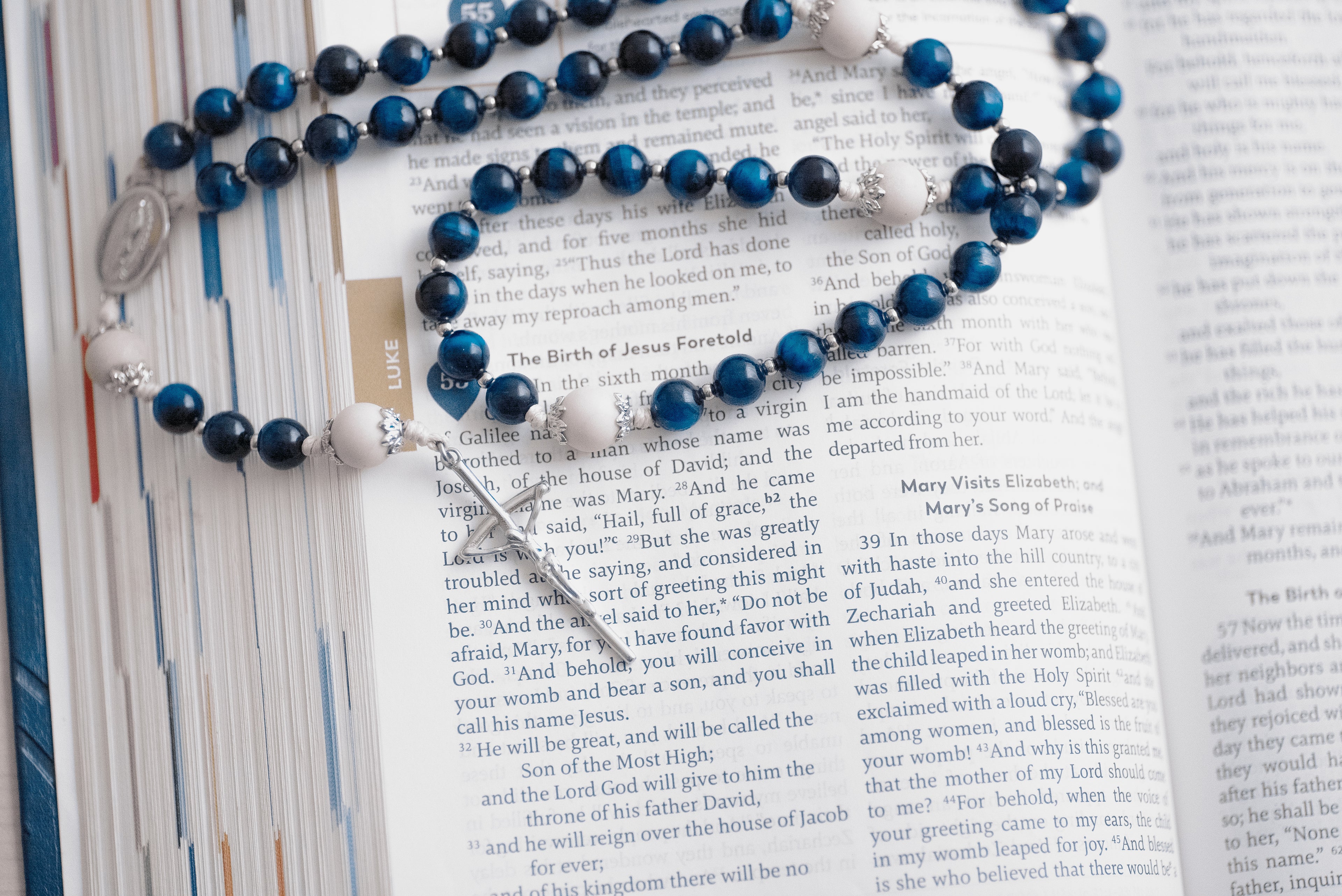 The Rosary in a Year Rosary: 5 Decade Gemstone