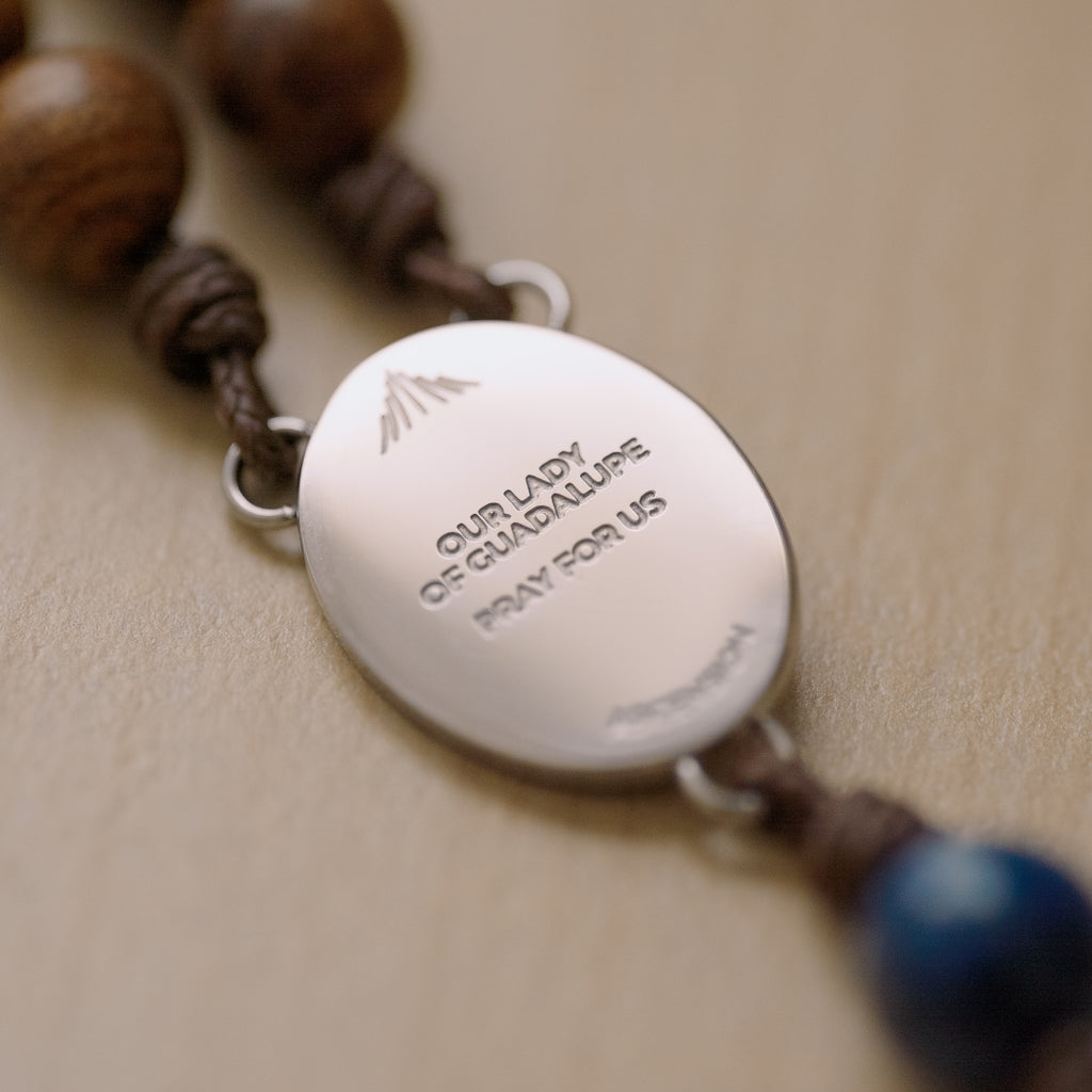 The Rosary in a Year Rosary: 5 Decade Wood/Gemstone