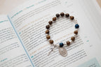 The Rosary in a Year Rosary: 1 Decade Wood/Gemstone Bracelet