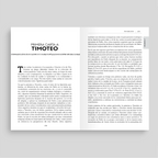 Interior of La Biblia de la Iglesia en América: Nuevo Testamento open to the First Letter to Timothy 