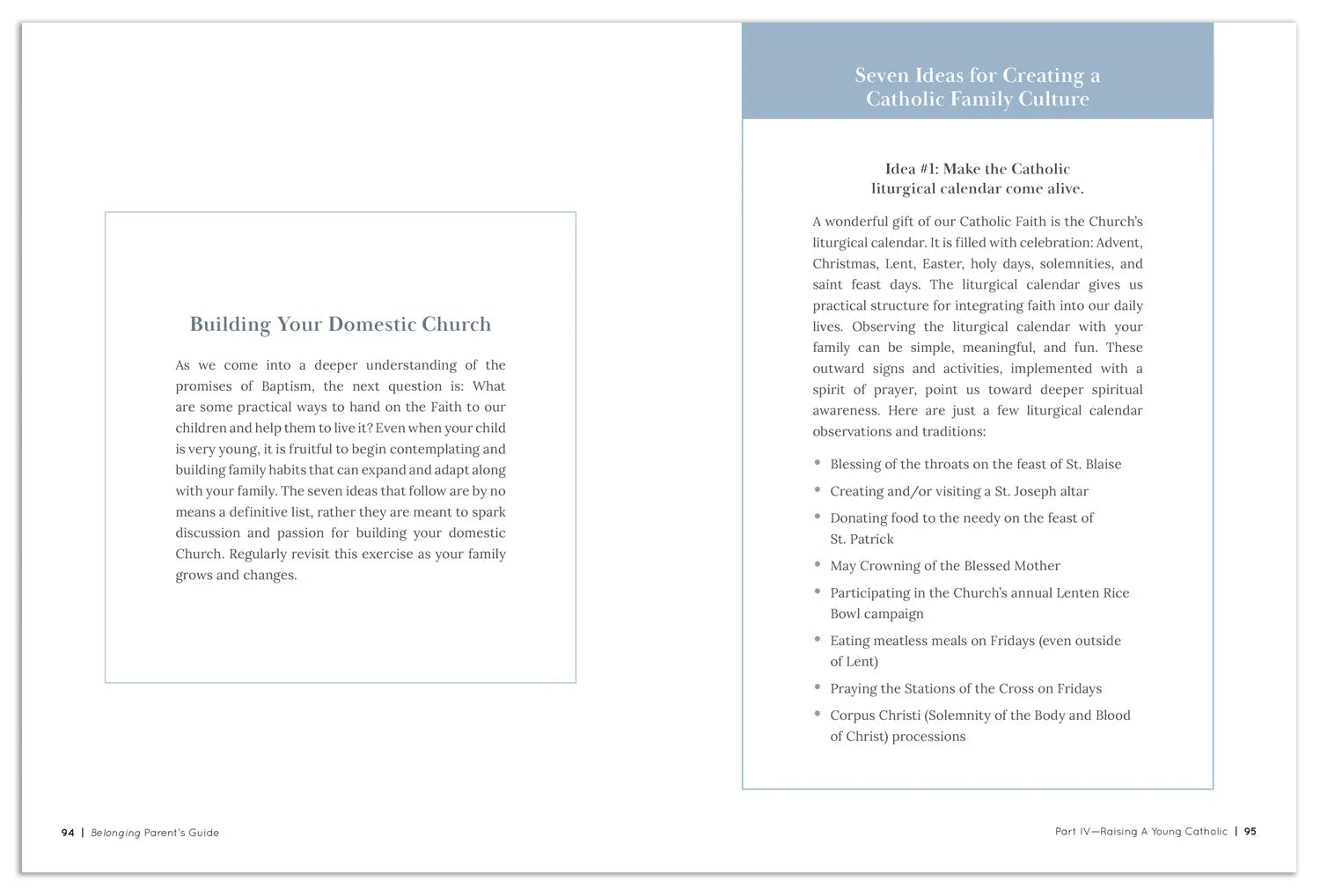 Belonging: Baptism in the Family of God, Parent's Guide