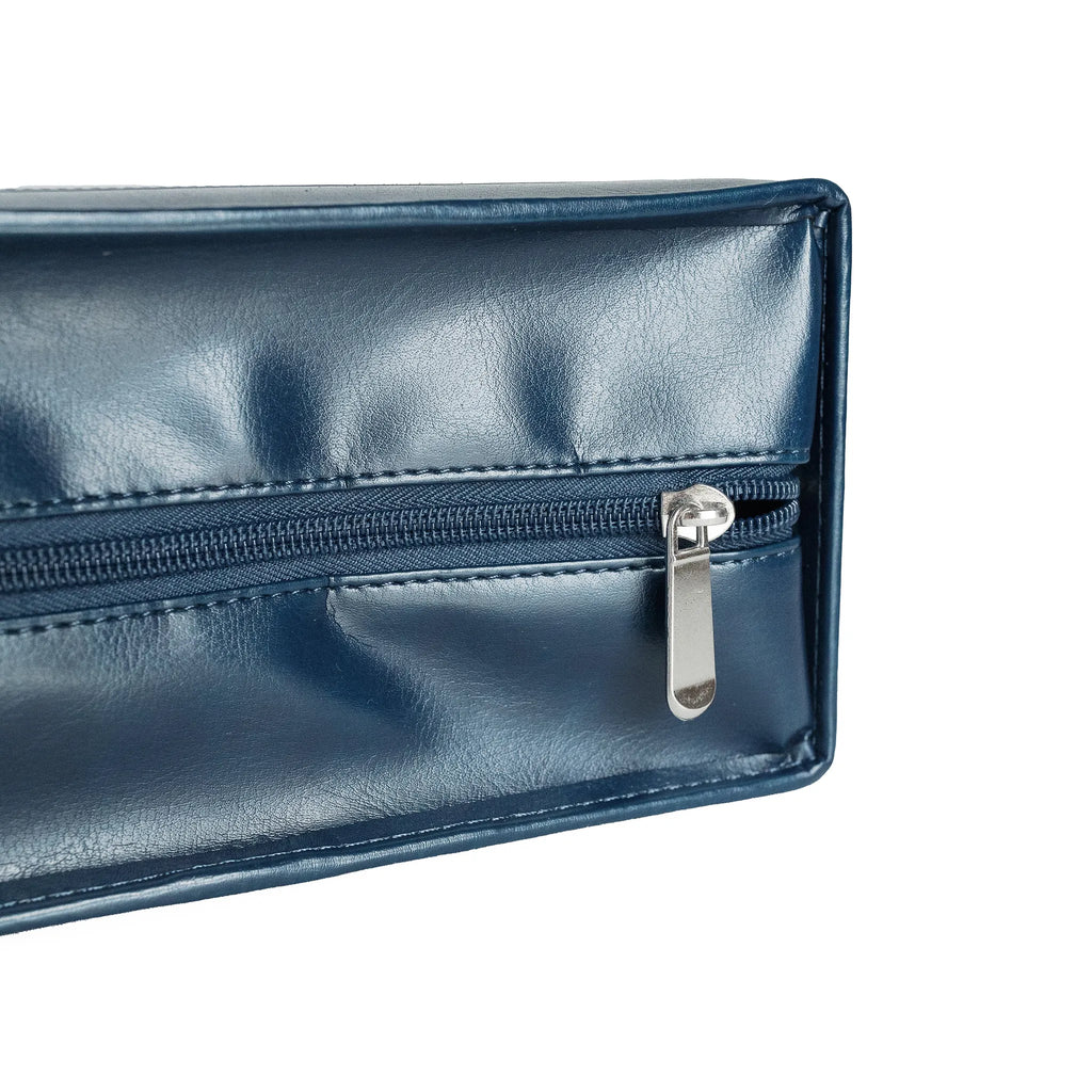 Funda para Biblia Vive la vida a través de la lente de las Escrituras (símil piel) Azul marino