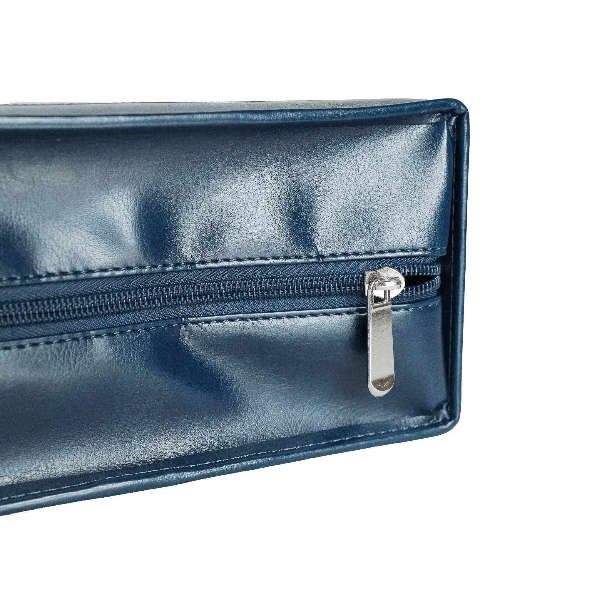 Funda para Biblia Vive la vida a través de la lente de las Escrituras (símil piel) Azul marino