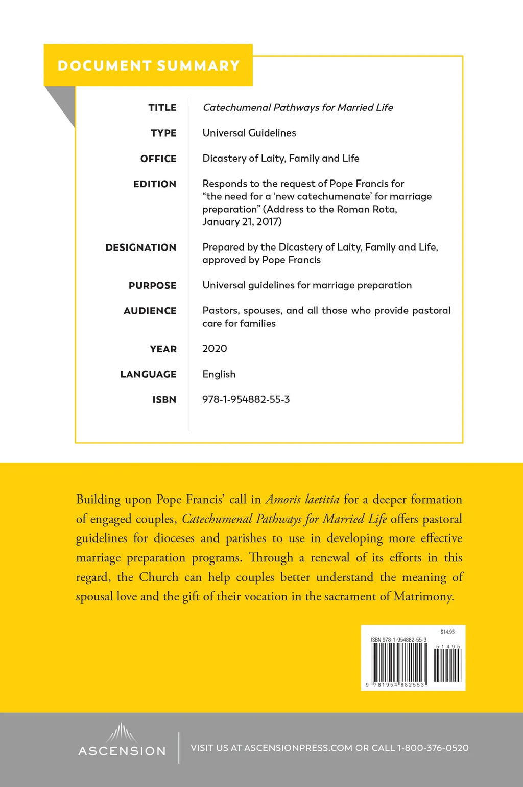 Catechumenal Pathways for Married Life: Pastoral Guidelines for Local Churches