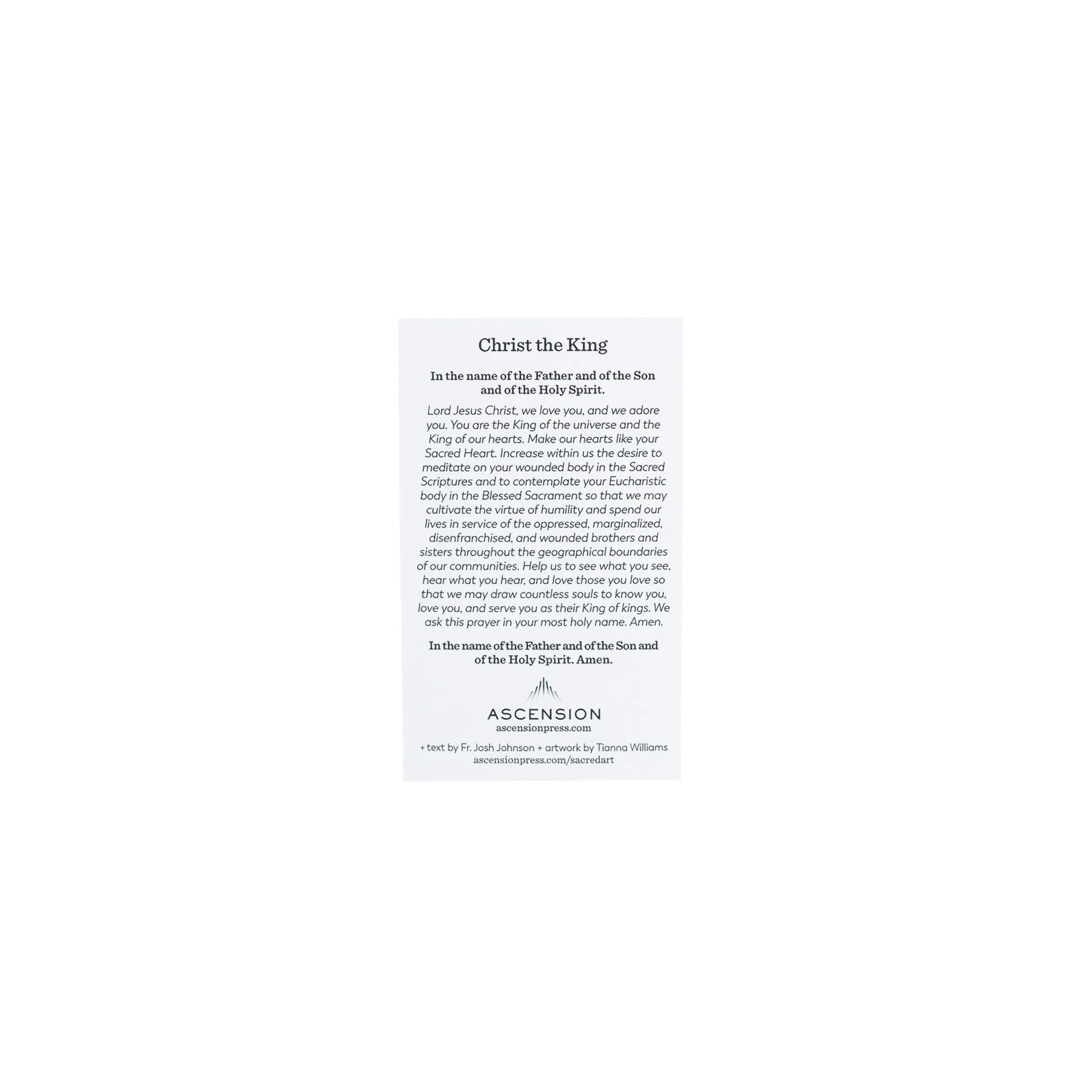 Christ the King Sacred Art Prayer Cards