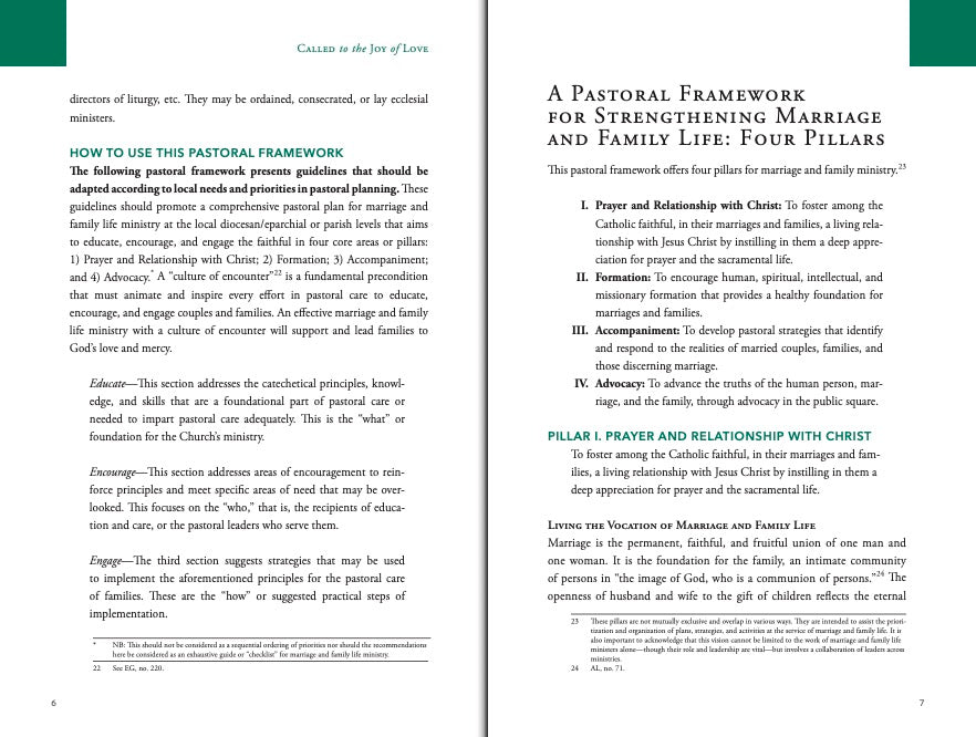 Called to the Joy of Love: A National Pastoral Framework for Marriage ...