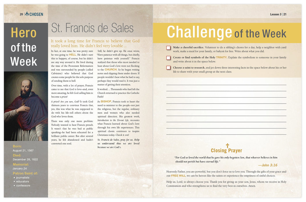 Chosen: This is Your Catholic Faith Student Workbook with Digital Access