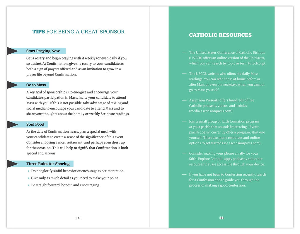 Chosen: Your Journey to Confirmation, Sponsor's Guide