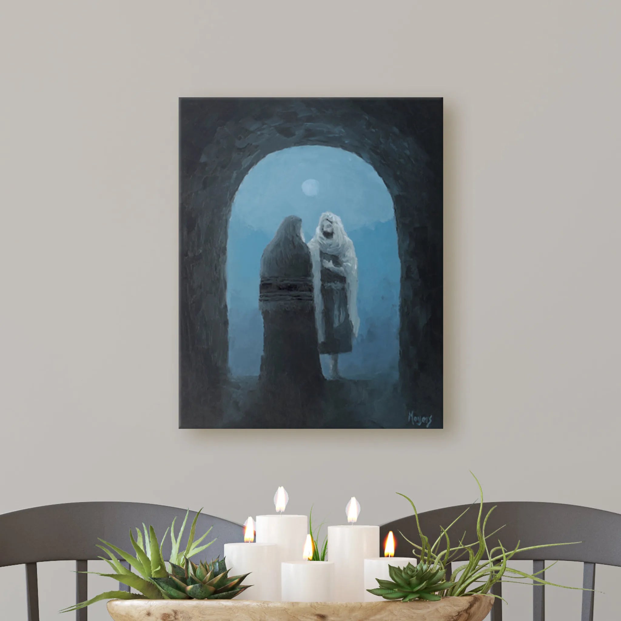 The Ascension Lenten Companion Fine Art Canvas Prints: Christ and Nicodemus