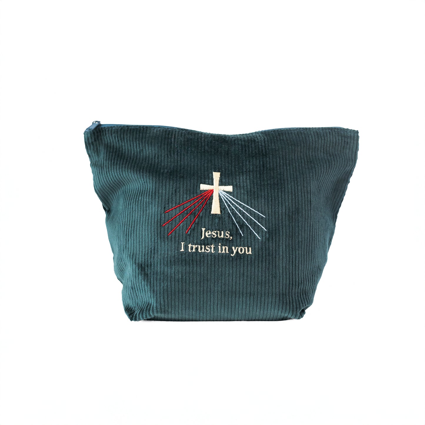 Divine Mercy Corduroy Travel Pouch