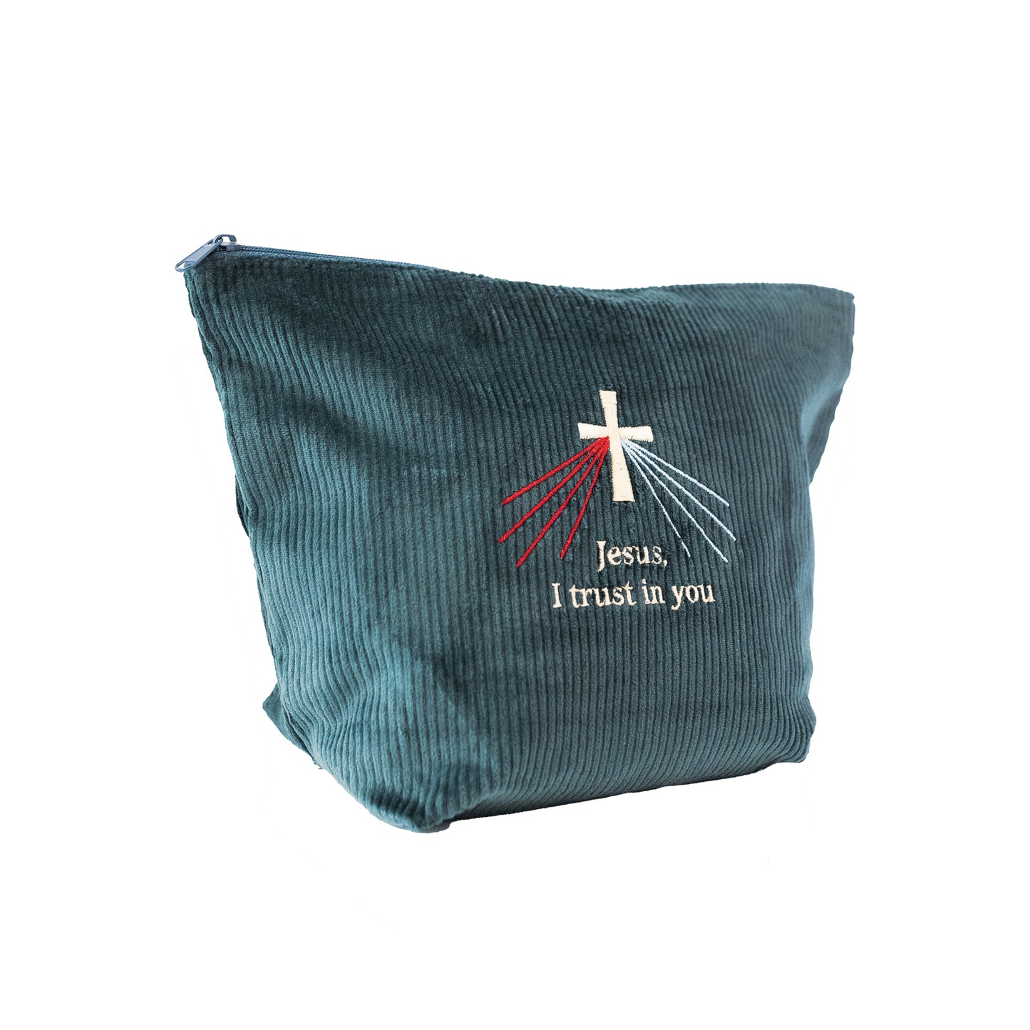 Divine Mercy Corduroy Travel Pouch