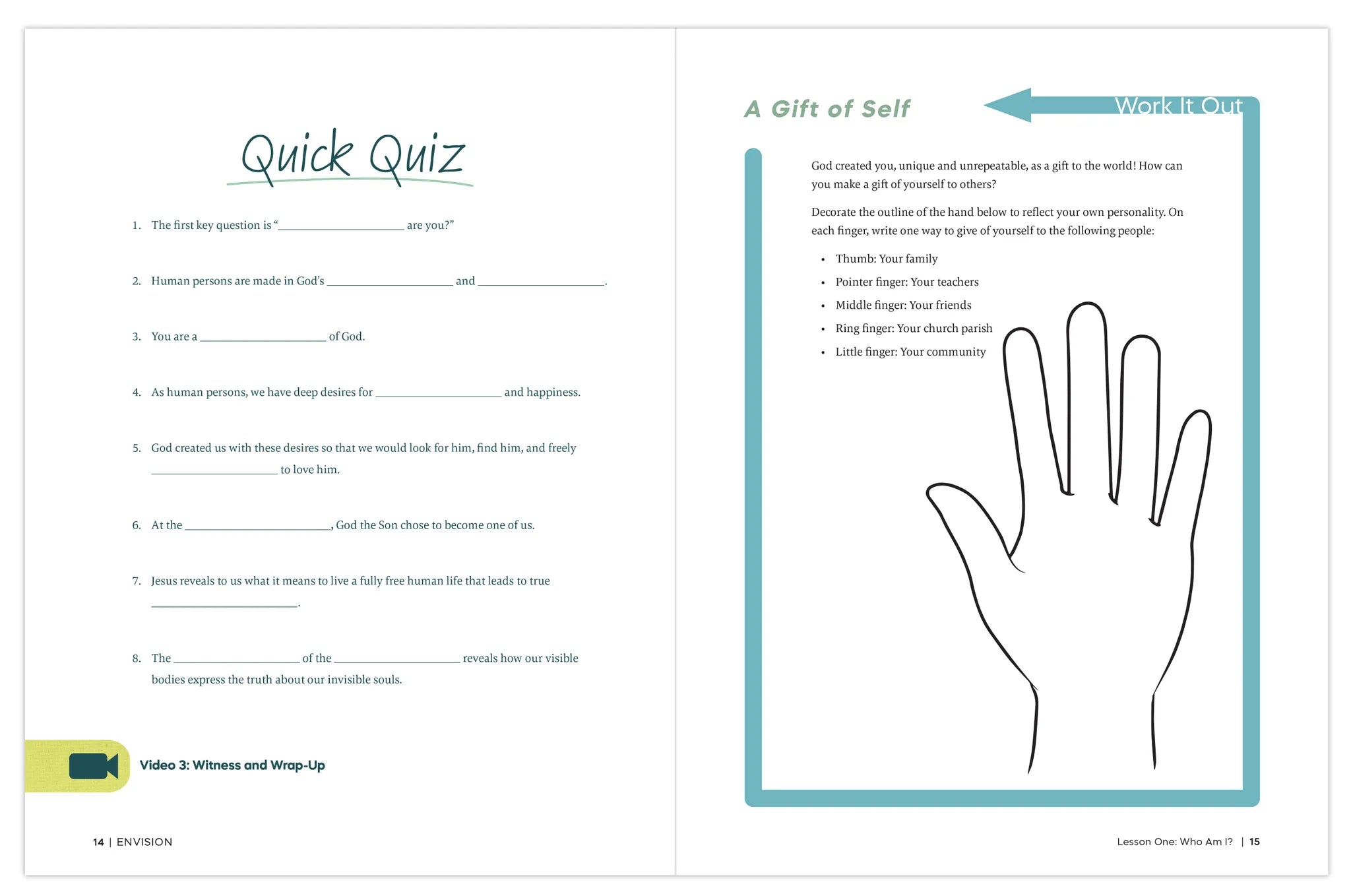 Envision: Theology of the Body for Middle School Student Workbook