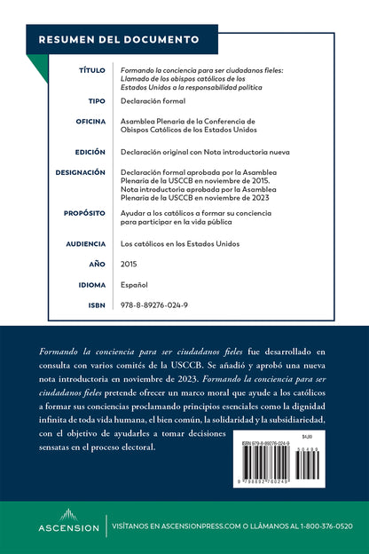 Forming Consciences for Faithful Citizenship: A Call to Political Responsibility