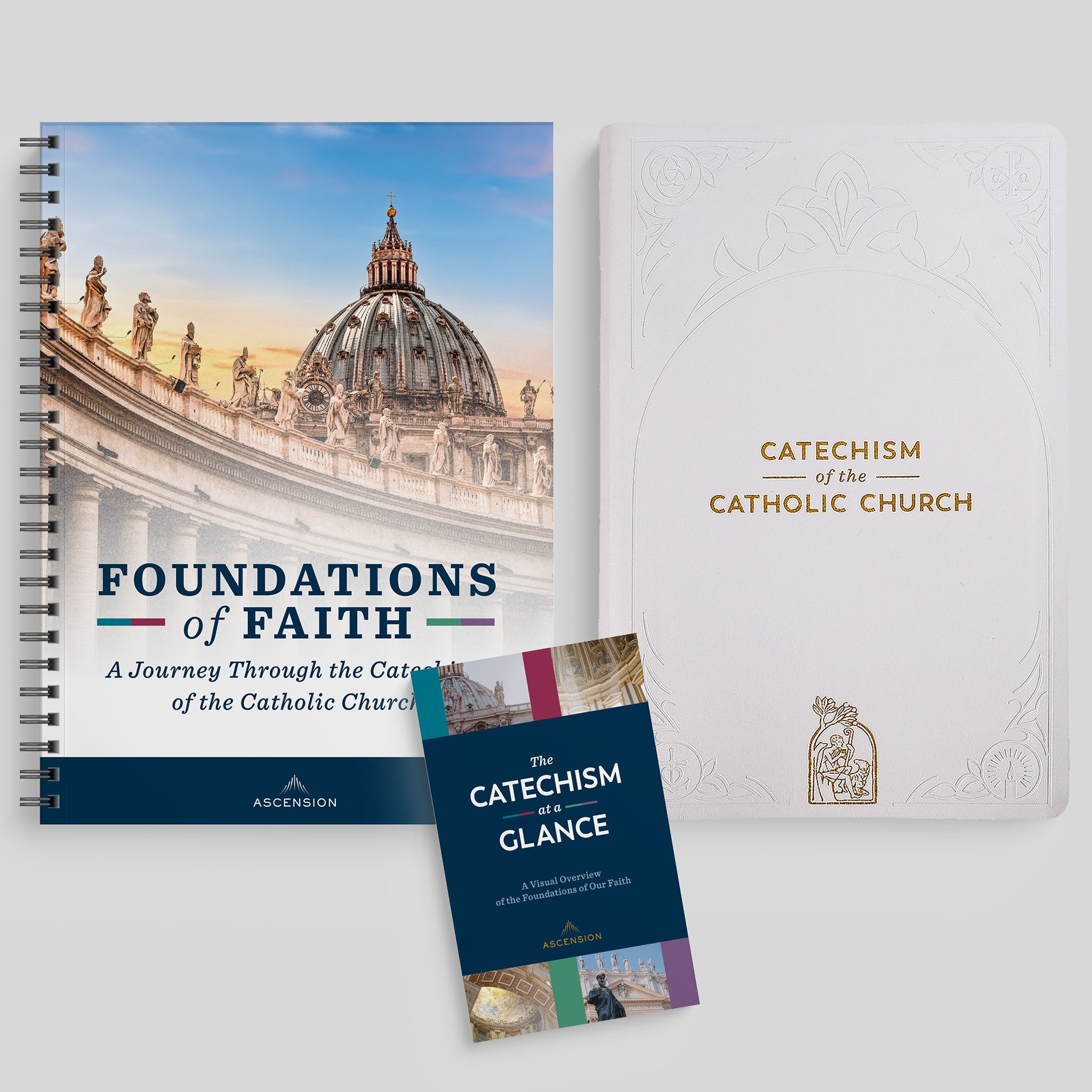 Paquete del kit de estudio Fundamentos de la fe (con el Catecismo de la Iglesia Católica, Edición Ascension)