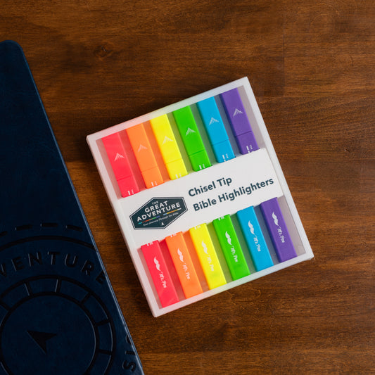 The Great Adventure Chisel Tip Bible Highlighters (6 pcs Pack)