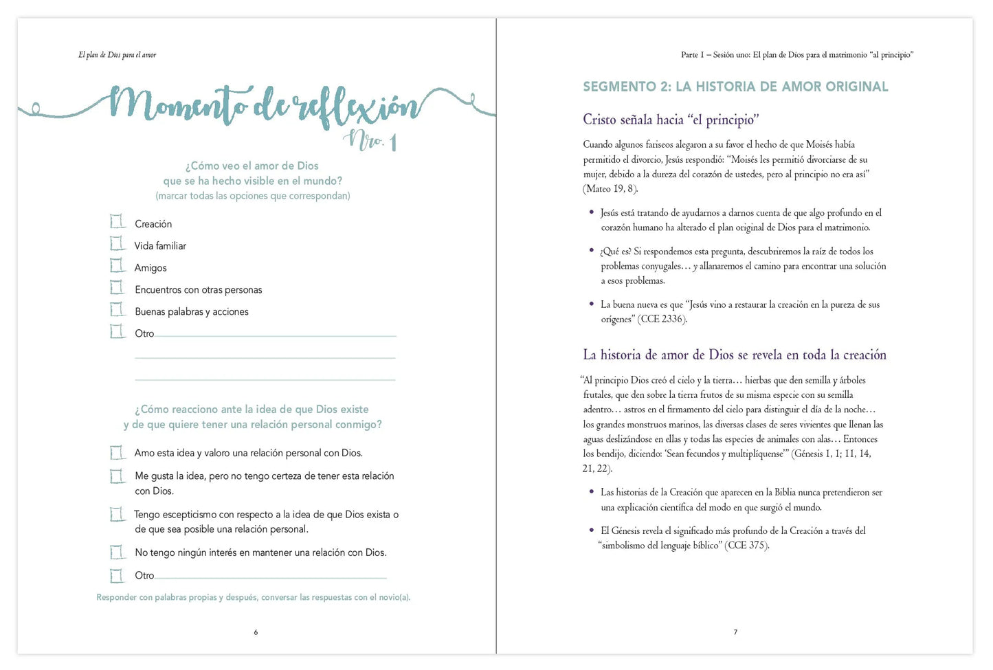 El plan de Dios para el amor, Guía de la pareja