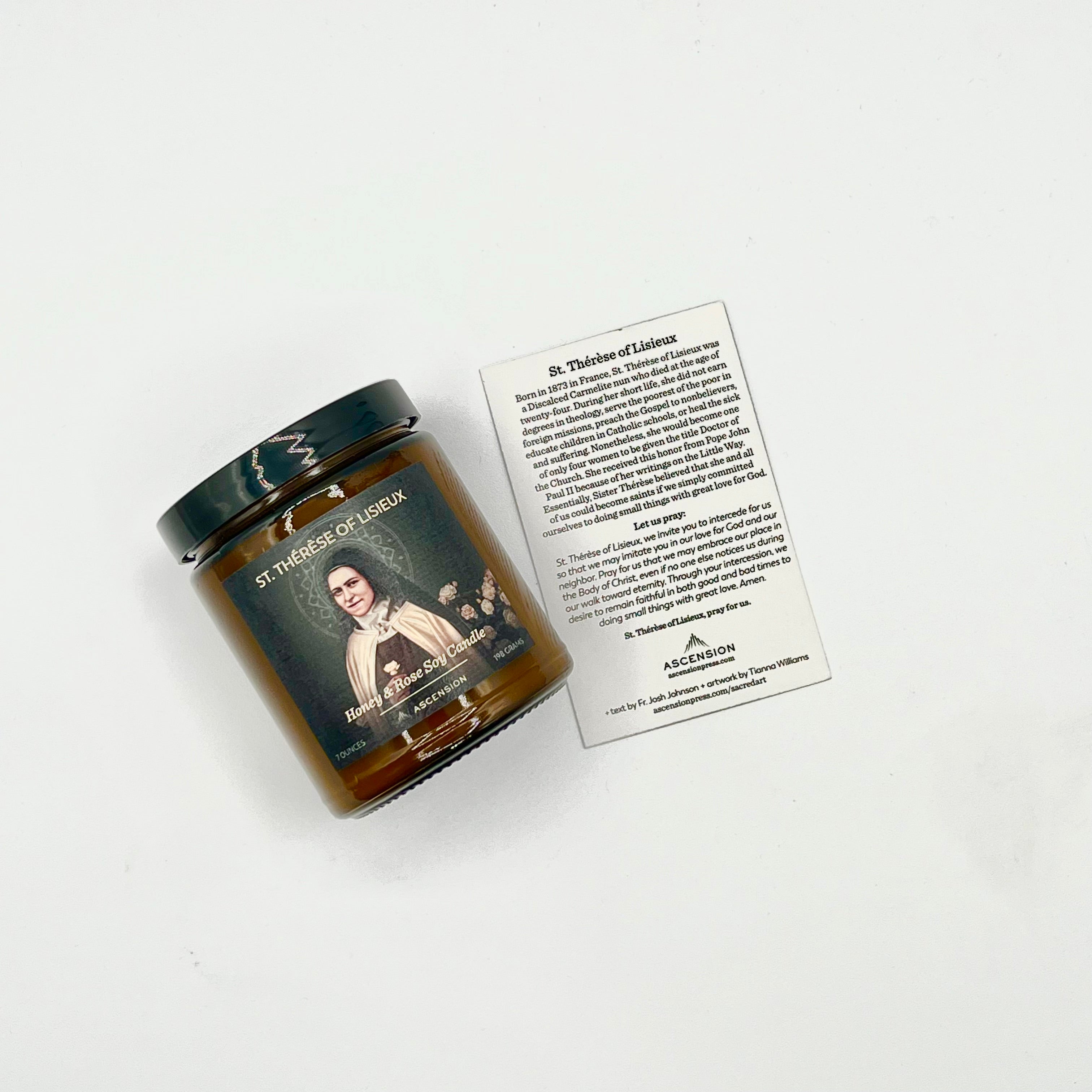 "Honey & Rose" / St. Thérèse of Lisieux Soy Candle