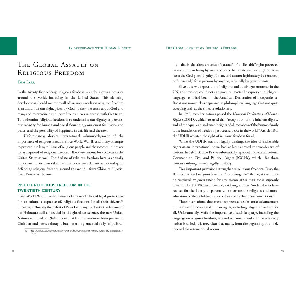 In Accordance with Human Dignity: Essays on Religious Liberty and Catholic Social Teaching