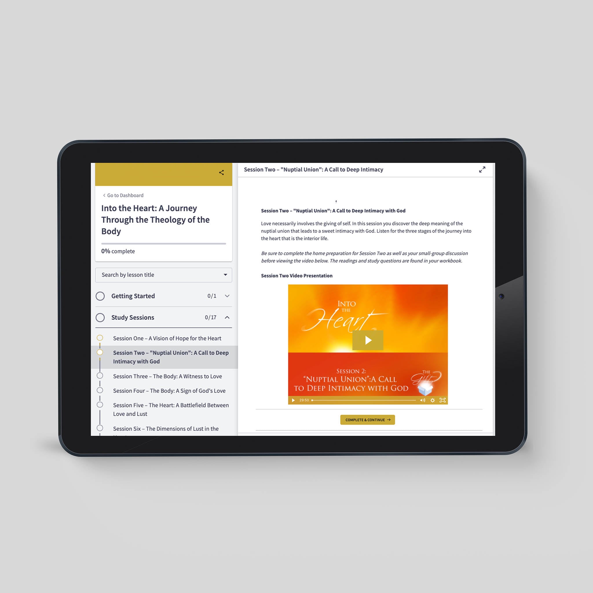 Into the Heart: A Journey Through the Theology of the Body Online Access