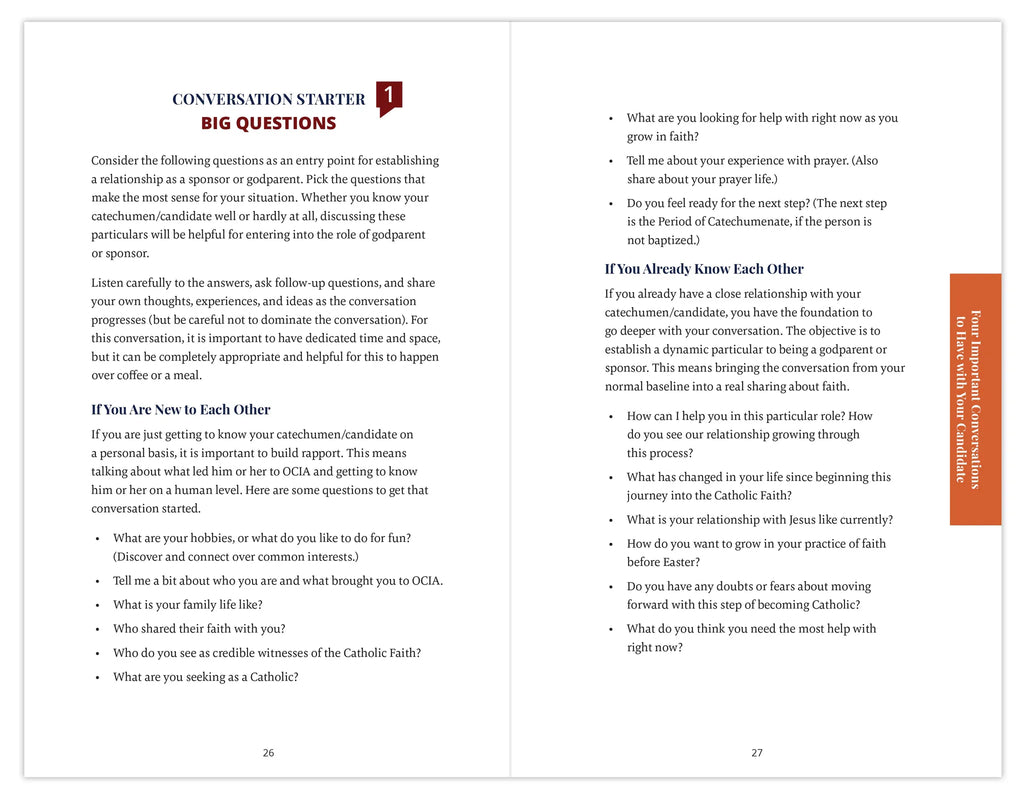 Invited: Your Journey into the Catholic Church, Guide for Godparents and Sponsors