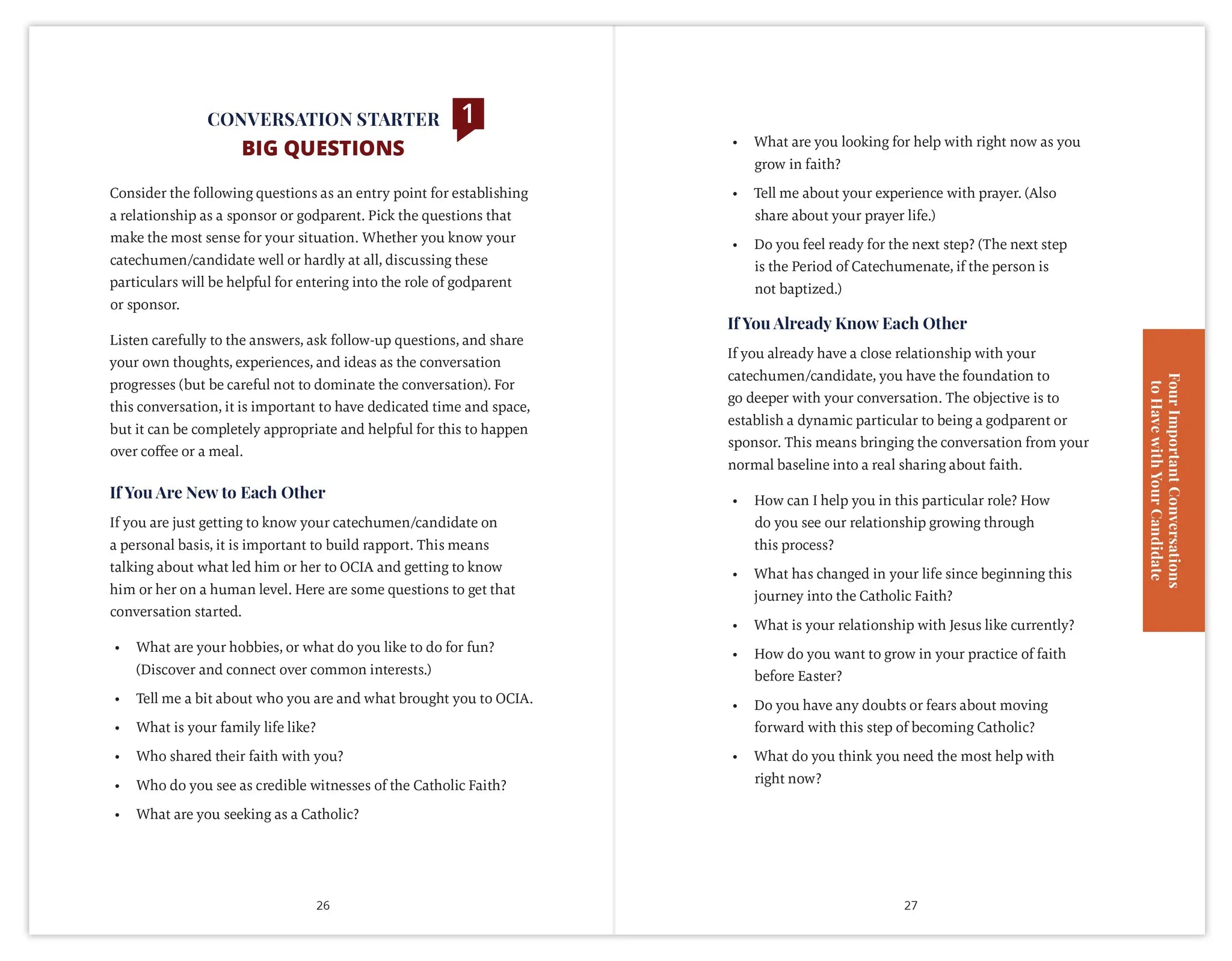 Invited: Your Journey into the Catholic Church, Guide for Godparents and Sponsors