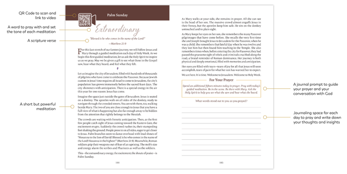 The Ascension Lenten Companion: Walking with Mary to Jerusalem (sample page)