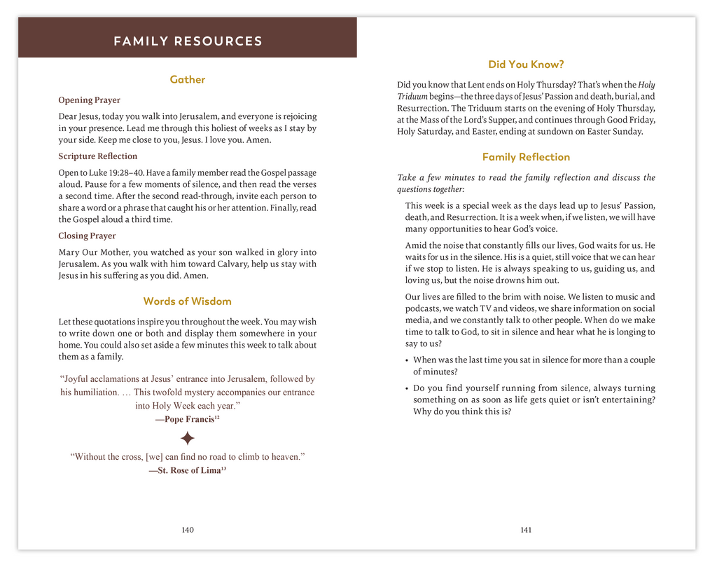 The Ascension Lenten Companion: Walking with Mary to Jerusalem, Journal