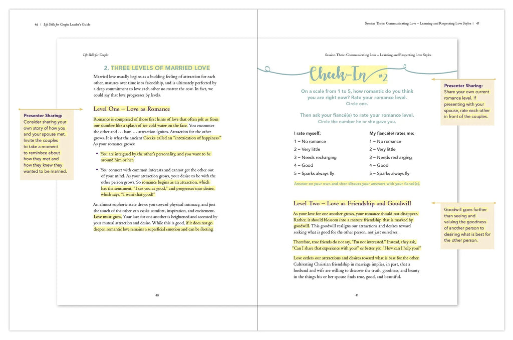 Life Skills for Couples, Leader's Guide