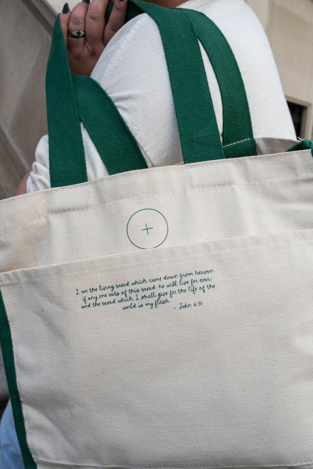 John 6:51 Tote Bag